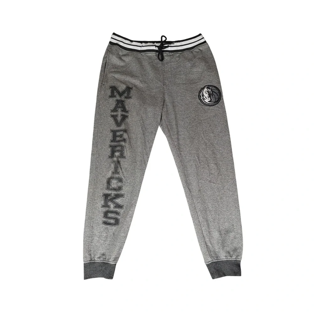 Ultra Game NBA Dallas Mavericks Kids Gray Jogger Sweatpants Heather Gray L‎
